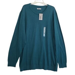 NEW Sonoma Men's Teal Crewneck Sweater, Size 3X